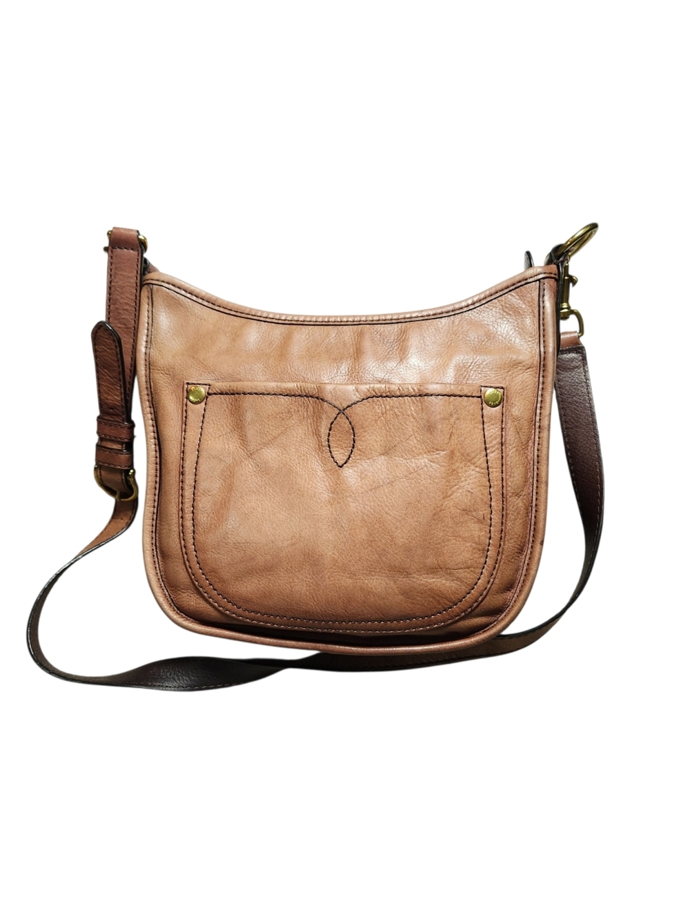 Frye Campus Rivet Crossbody Bag Brown Leather Medium